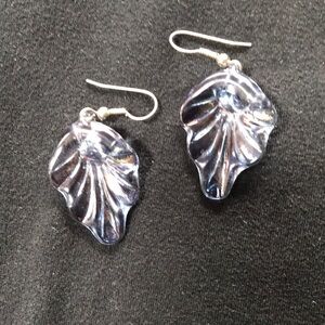 Elegant Violet Tint Glass Earrings